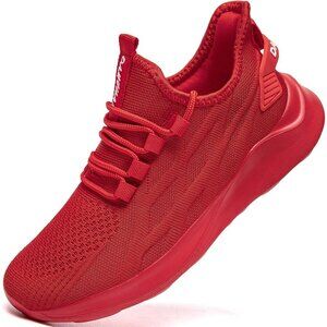 Brand New Women Red Synthetic ZMBCYG Running Walking Slip On Sport Sneakers